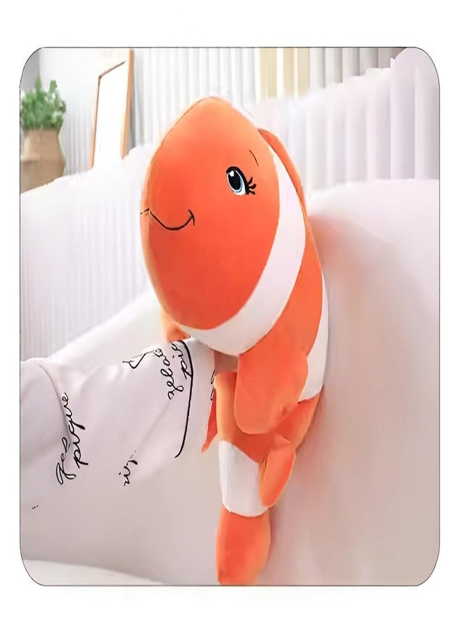 DTR Creation Orange Clown Fish Soft Toy for Kids ? 65cm Long | Cute Plush Nemo-Style Stuffed Animal | Ocean Sea Animal Toy for Girls & Boys | Hugging Pillow for Sleeping & Gifting - Image 2